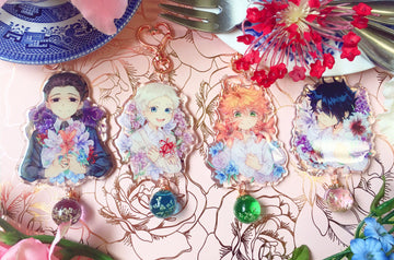 [LAST CHANCE] The Promised Neverland Flower Language Acrylic Charms