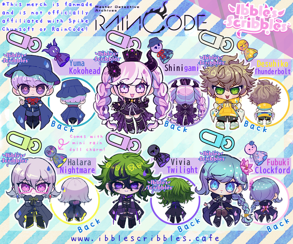 RAIN CODE Rain Doll Charms – Ibble's Scribbles