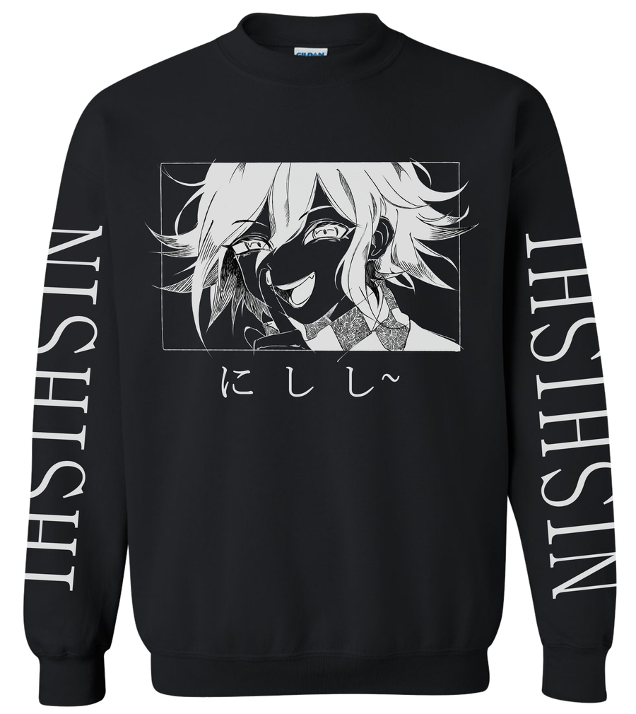 Nishishi Sweater (Pre-Order)-Sweater-Ibble's Scribbles-Small-Black-Ibble's Scribbles-charm-pastel-kawaii-cute