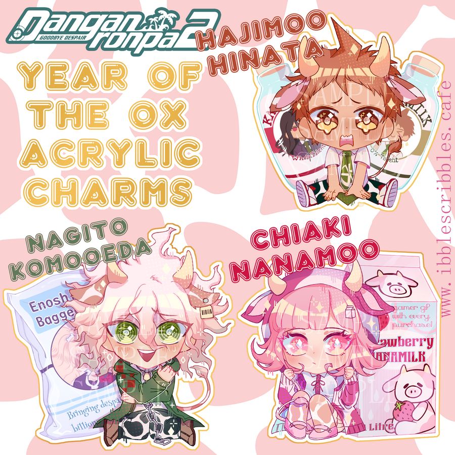 [LAST CHANCE] SDR2 Lunar Moo Year Acrylic Charms